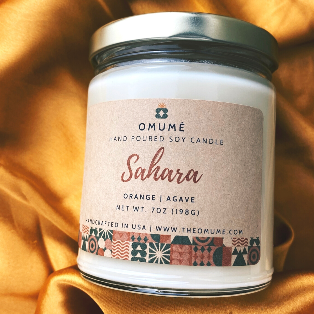 Sahara Handmade Vegan Soy Candle - The Omume Company | African-Inspired Candles